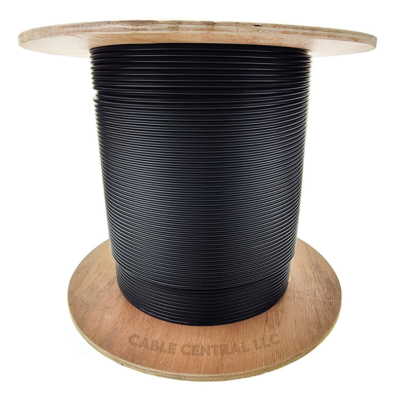 12 Fiber Indoor/Outdoor Fiber Optic Cable, Multimode, 62.5/125, Black, Riser Rated, Corning InfiniCor 300, Spool, 1000 Feet