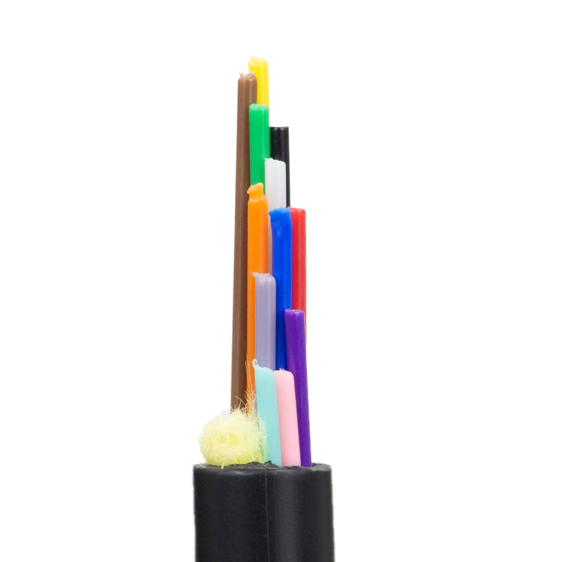 12 Fiber Indoor/Outdoor Fiber Optic Cable, Multimode, 62.5/125, Black, Riser Rated, Corning InfiniCor 300, Spool, 1000 Feet